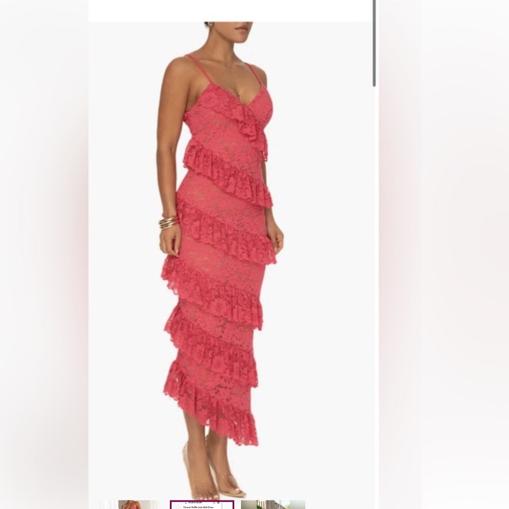 Pink Ruffled women’s Dress
